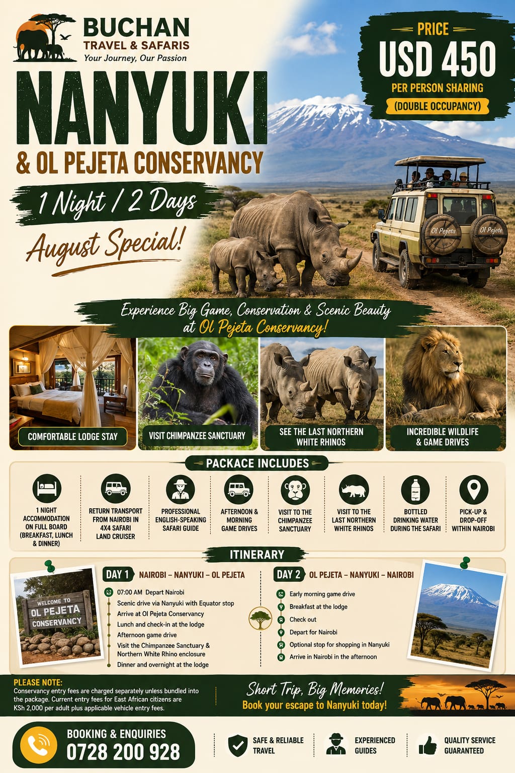 Nanyuki & Ol Pejeta August Special